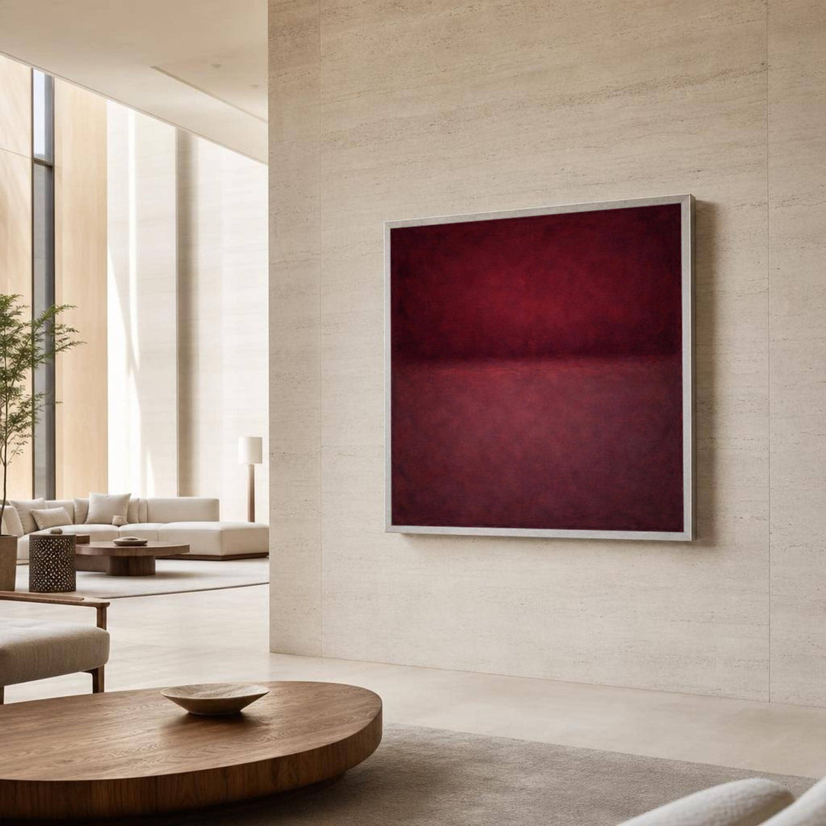 Mark Rothko Deep Red and Dark Red Color Field Canvas Wall Art, Abstract