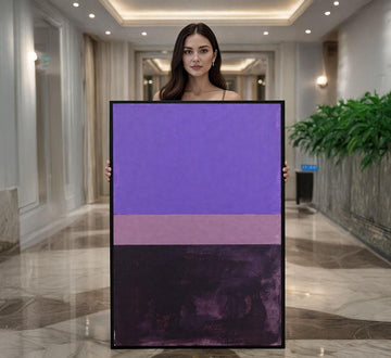 Image 1 of Purple and Black Rothko Style Canvas Wall Art Print | Modern Living Room Decor | Statement Piece