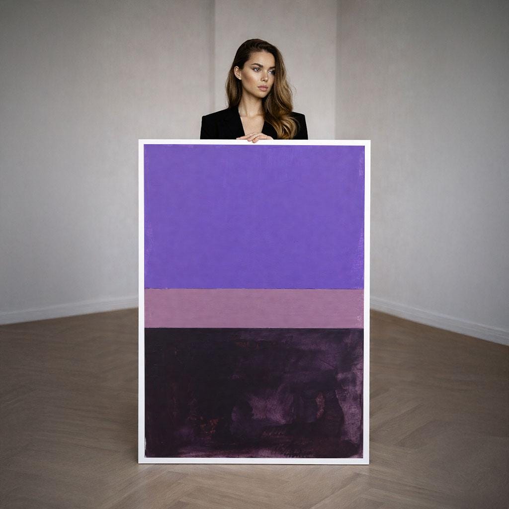 Image 3 of Purple and Black Rothko Style Canvas Wall Art Print | Modern Living Room Decor | Statement Piece