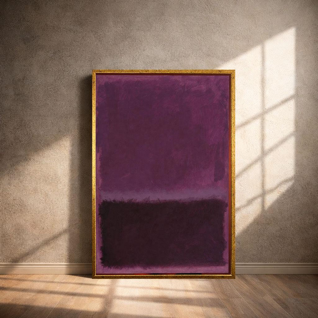 Image 4 of Elegant Plum and Burgundy Rothko Style Canvas Wall Art Print | Modern Living Room Decor | Statement Piece