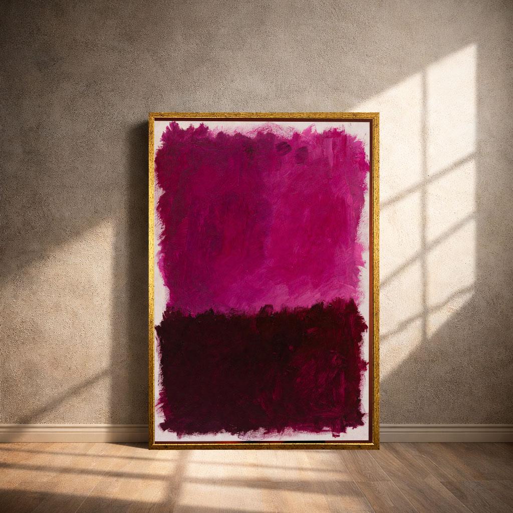 Image 4 of Bold Magenta and Burgundy Rothko Style Canvas Wall Art Print | Modern Living Room Decor | Art Collectors