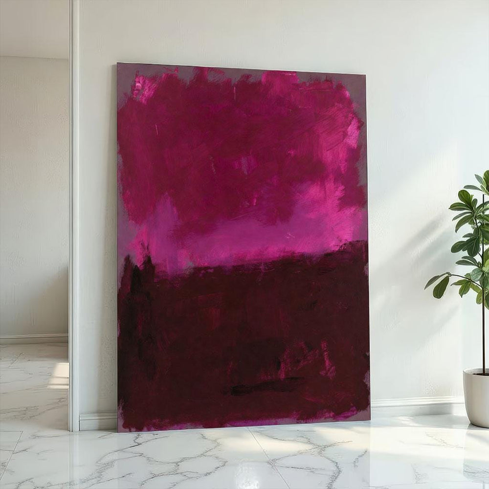 Magenta Maroon Rothko Style Canvas Print, Elegant Wall Art