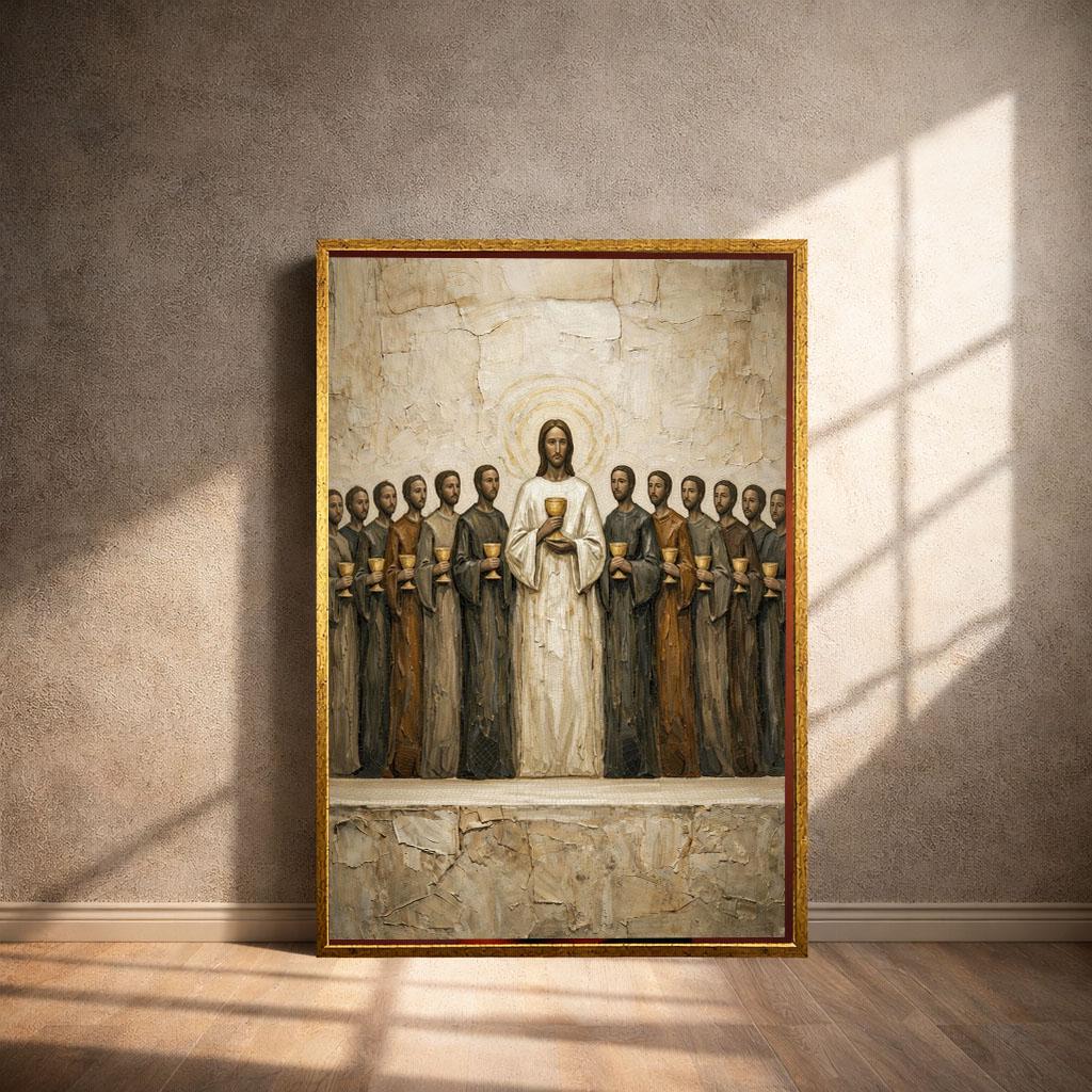 Image 4 of Jesus The Last Supper 12 Apostles Icon Style Canvas Wall Art Print Canvas Wall Art Home Decor