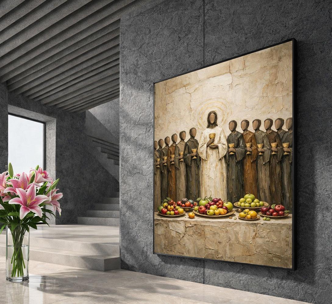 Image 5 of Jesus The Last Supper 12 Apostles Icon Style Canvas Wall Art Print | Christian Wall Art Home Decor | Ready to Hang