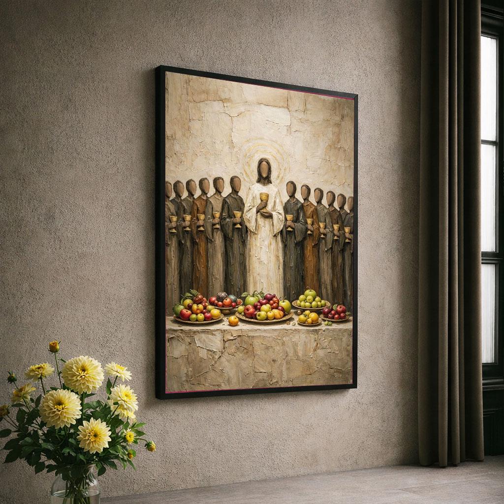 Image 6 of Jesus The Last Supper 12 Apostles Icon Style Canvas Wall Art Print | Christian Wall Art Home Decor | Ready to Hang