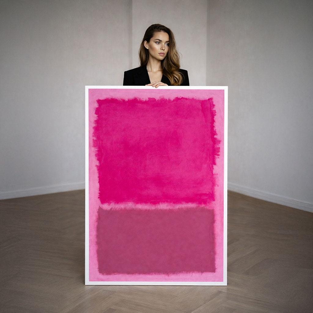 Image 3 of Mark Rothko Deep Pink Magenta Canvas Wall Art Print | Contemporary Living Room Decor | Art Collectors