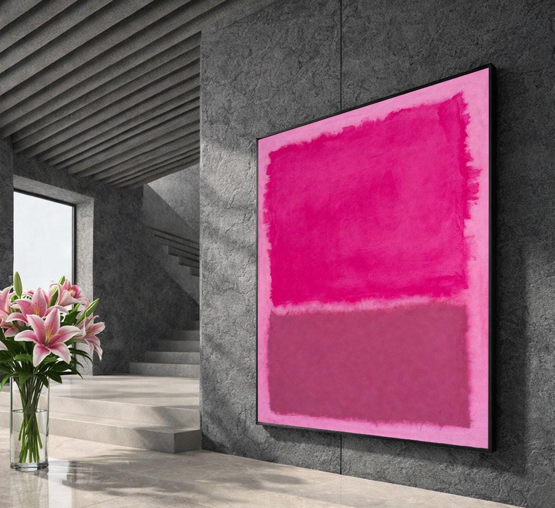 Image 5 of Mark Rothko Deep Pink Magenta Canvas Wall Art Print | Contemporary Living Room Decor | Art Collectors