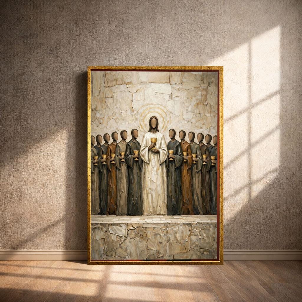 Image 4 of Jesus The Last Supper 12 Apostles Icon Style Canvas Wall Art Print | Christian Wall Art Home Decor | Statement Piece