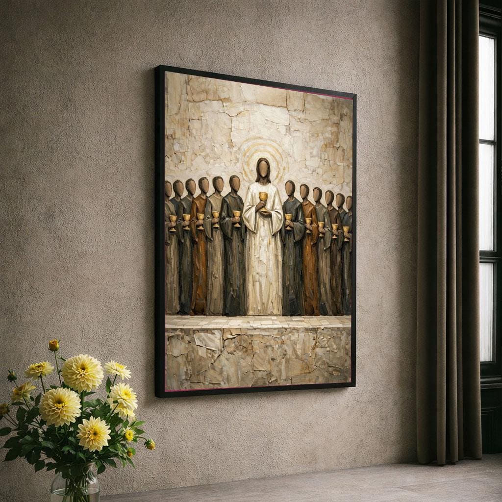 Image 6 of Jesus The Last Supper 12 Apostles Icon Style Canvas Wall Art Print | Christian Wall Art Home Decor | Statement Piece
