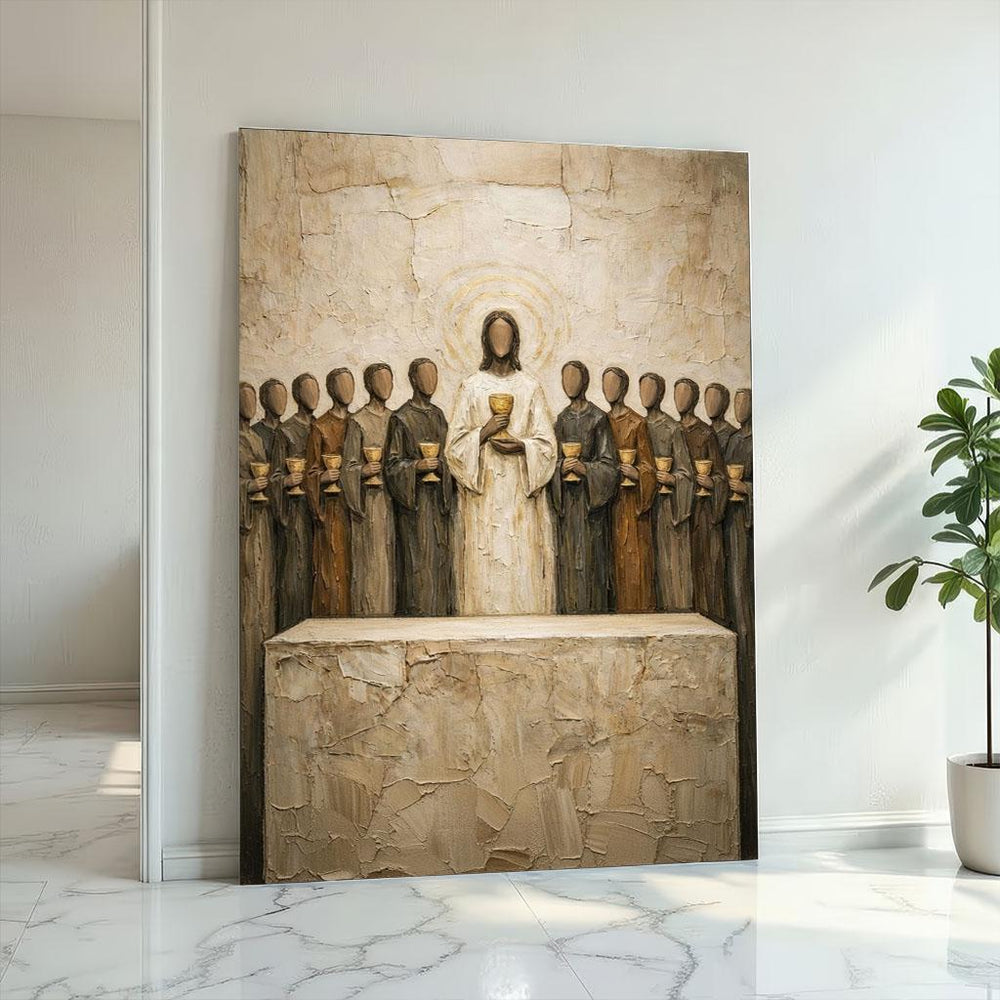 The Last Supper Canvas Print: Jesus and Apostles, Christian Home Decor