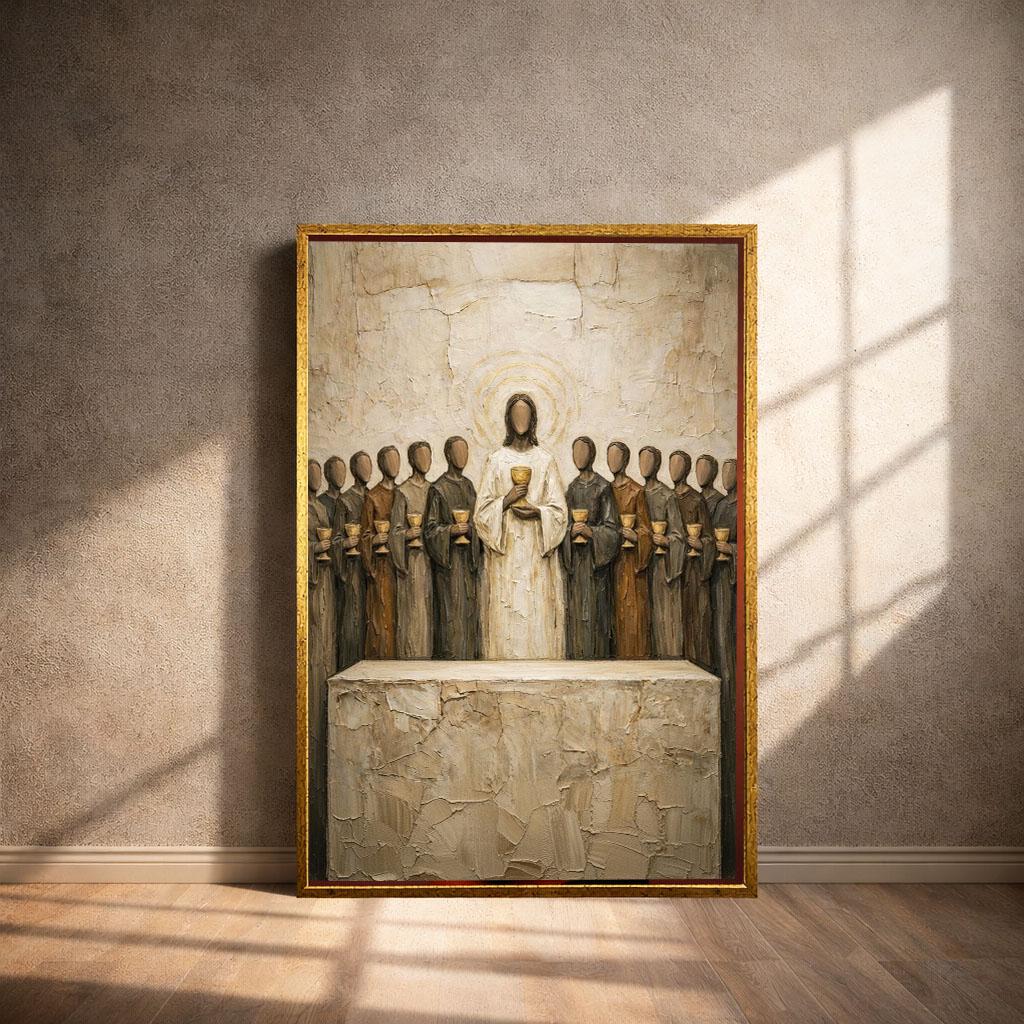 Image 4 of Jesus The Last Supper 12 Apostles Icon Style Canvas Wall Art Print | Christian Wall Art Home Decor | Ready to Hang