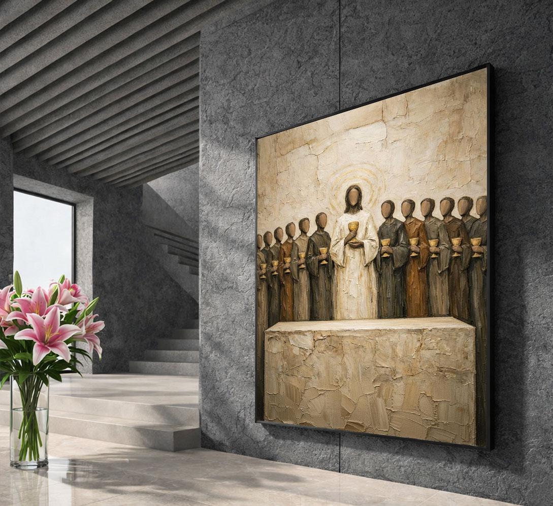 Image 5 of Jesus The Last Supper 12 Apostles Icon Style Canvas Wall Art Print | Christian Wall Art Home Decor | Ready to Hang