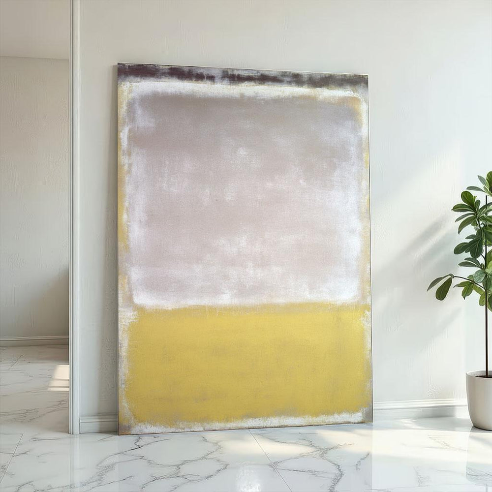 Rothko Style Canvas Art Print: Pale Yellow, Modern Decor