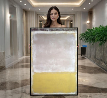 Image 1 of Mark Rothko Pale Yellow Cream Canvas Wall Art Print | Modern Living Room Decor | Art Collectors