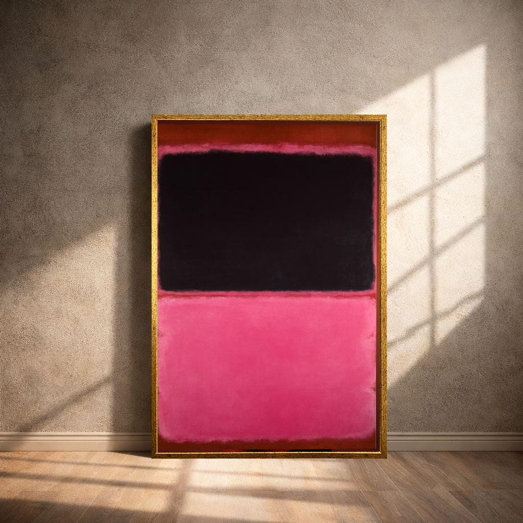Image 4 of Mark Rothko Deep Pink Black Canvas Wall Art Print | Modern Living Room Decor | Statement Piece