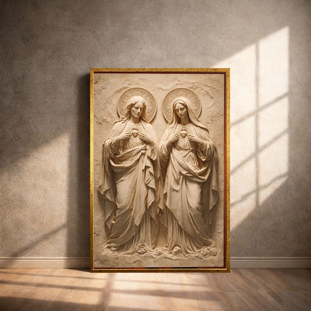 Image 4 of Sacred Religious Icon Canvas Wall Art Print | Byzantine Style Living Room Decor | Ready to Hang