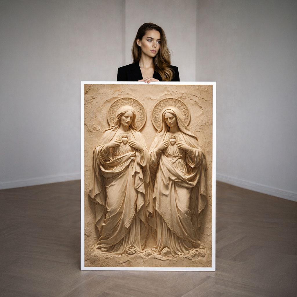 Image 3 of Sacred Religious Icon Canvas Wall Art Print | Byzantine Style Living Room Decor | Ready to Hang