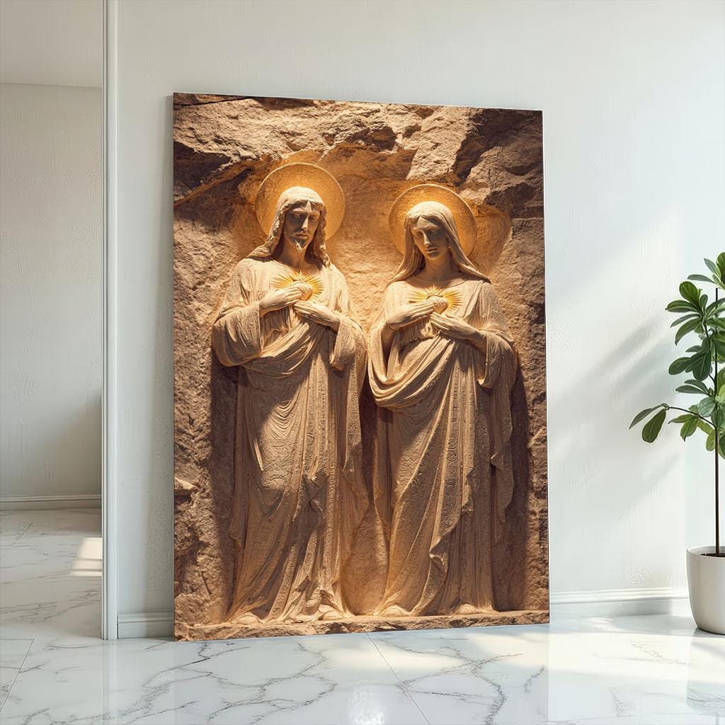 Image 2 of Illuminated Saints Byzantine Style Canvas Wall Art Print | Sacred Living Room Decor | Art Collectors