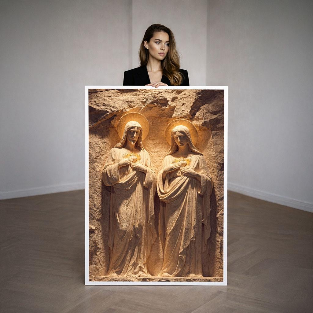 Image 3 of Illuminated Saints Byzantine Style Canvas Wall Art Print | Sacred Living Room Decor | Art Collectors