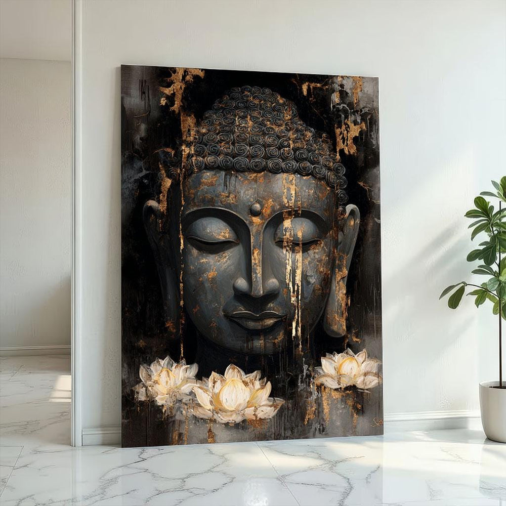 Buddha Lotus Canvas Print: Tranquil Zen Wall Art