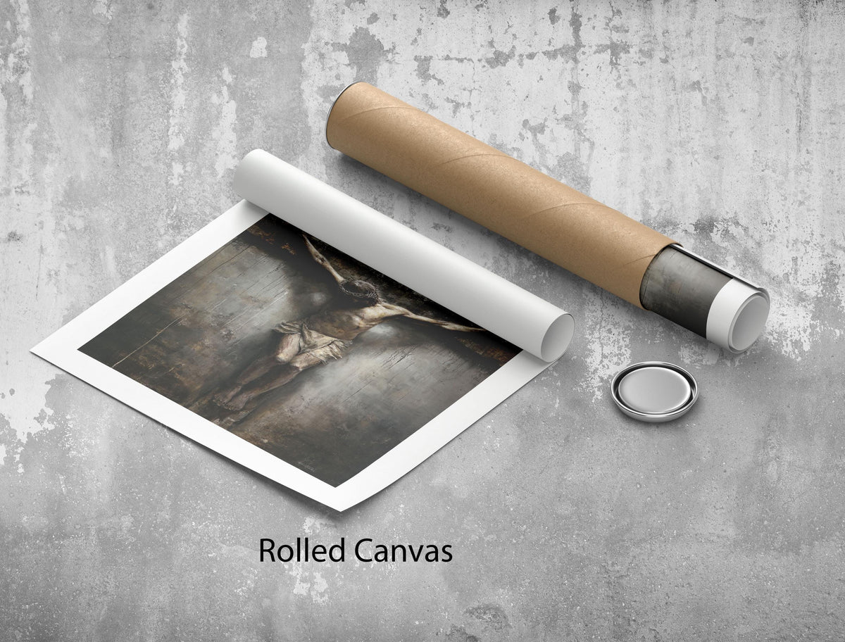 Image 5 of Jesus Crucifixion Canvas Wall Art Print | Sacred Living Room Decor | Statement Piece