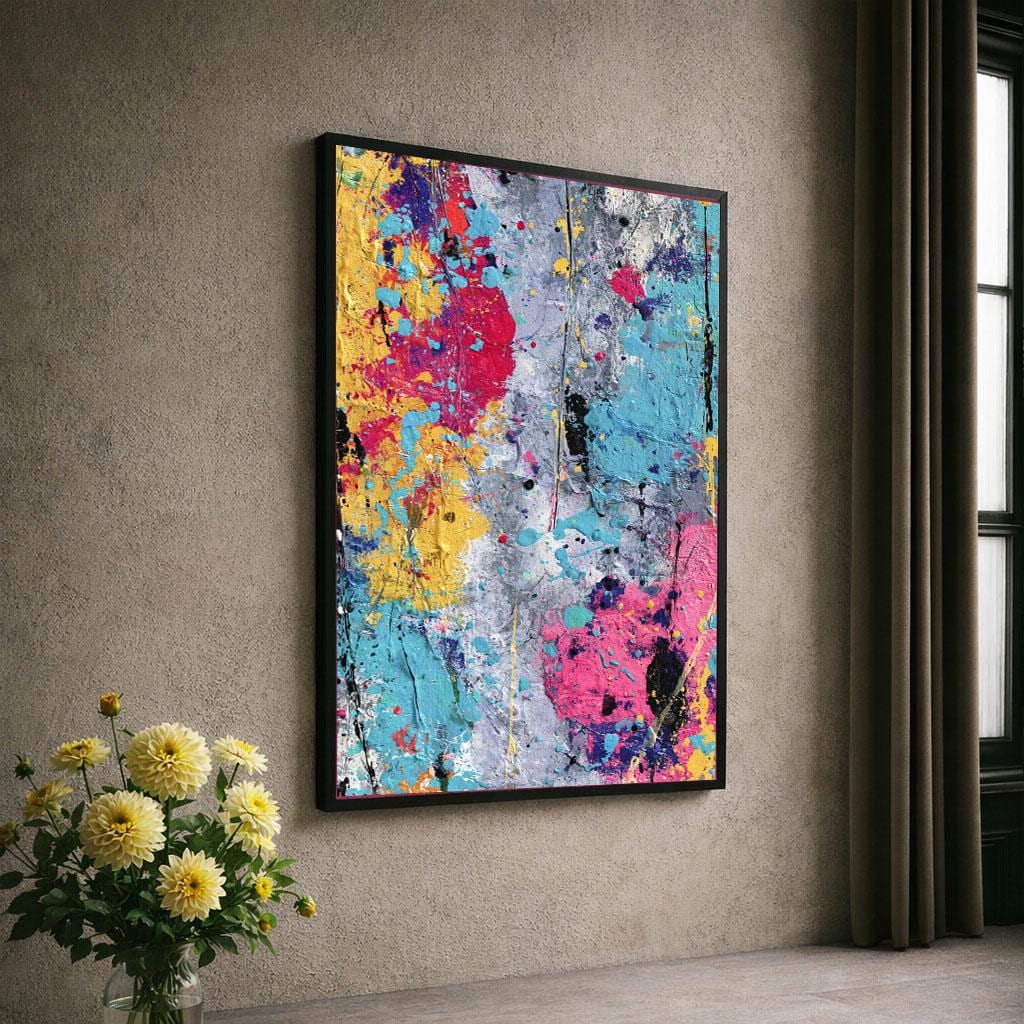 Image 6 of Colorful Abstract Canvas | Modern Brushstroke Art