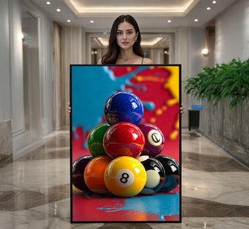 Image 1 of Colorful Billiard Balls Canvas | Pop Art Style