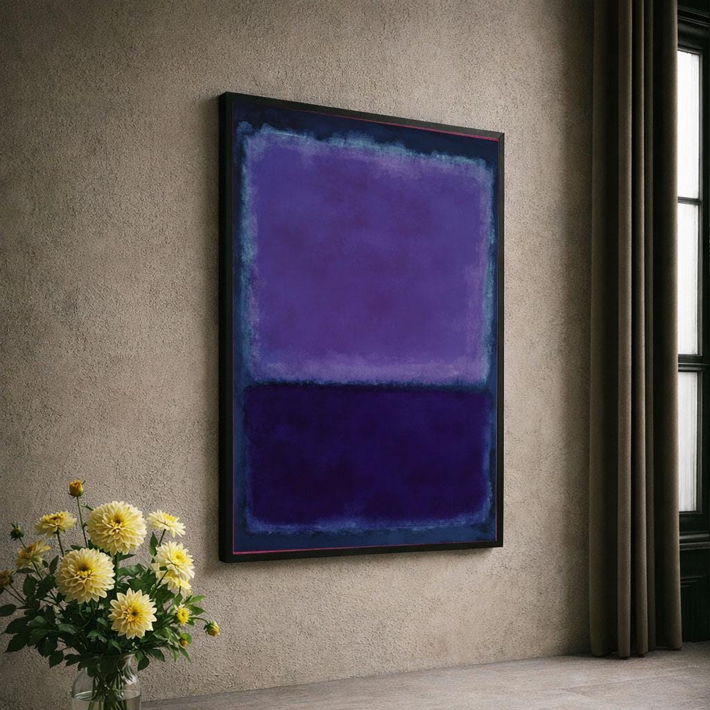 Image 6 of Mark Rothko Purple Patina Blue Canvas | Minimalist Color Field Art