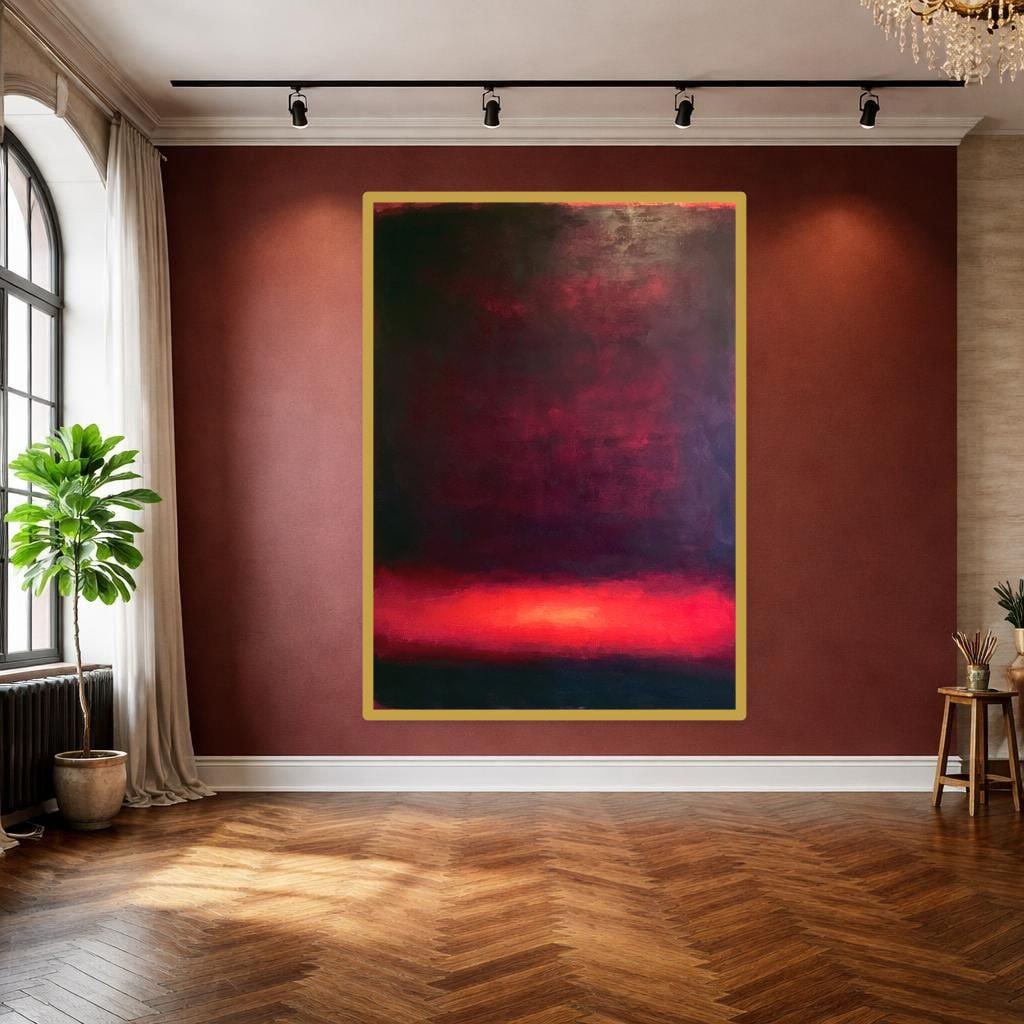 Mark Rothko Red Wall Art Print, Abstract Color Field Canvas Art, Living Room Decor, Ready to Hang
