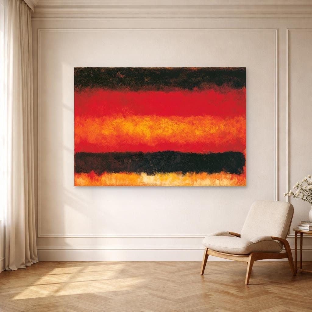 Mark Rothko Red Modern Canvas Print, Color Field Wall Art, Living Room Gallery Decor