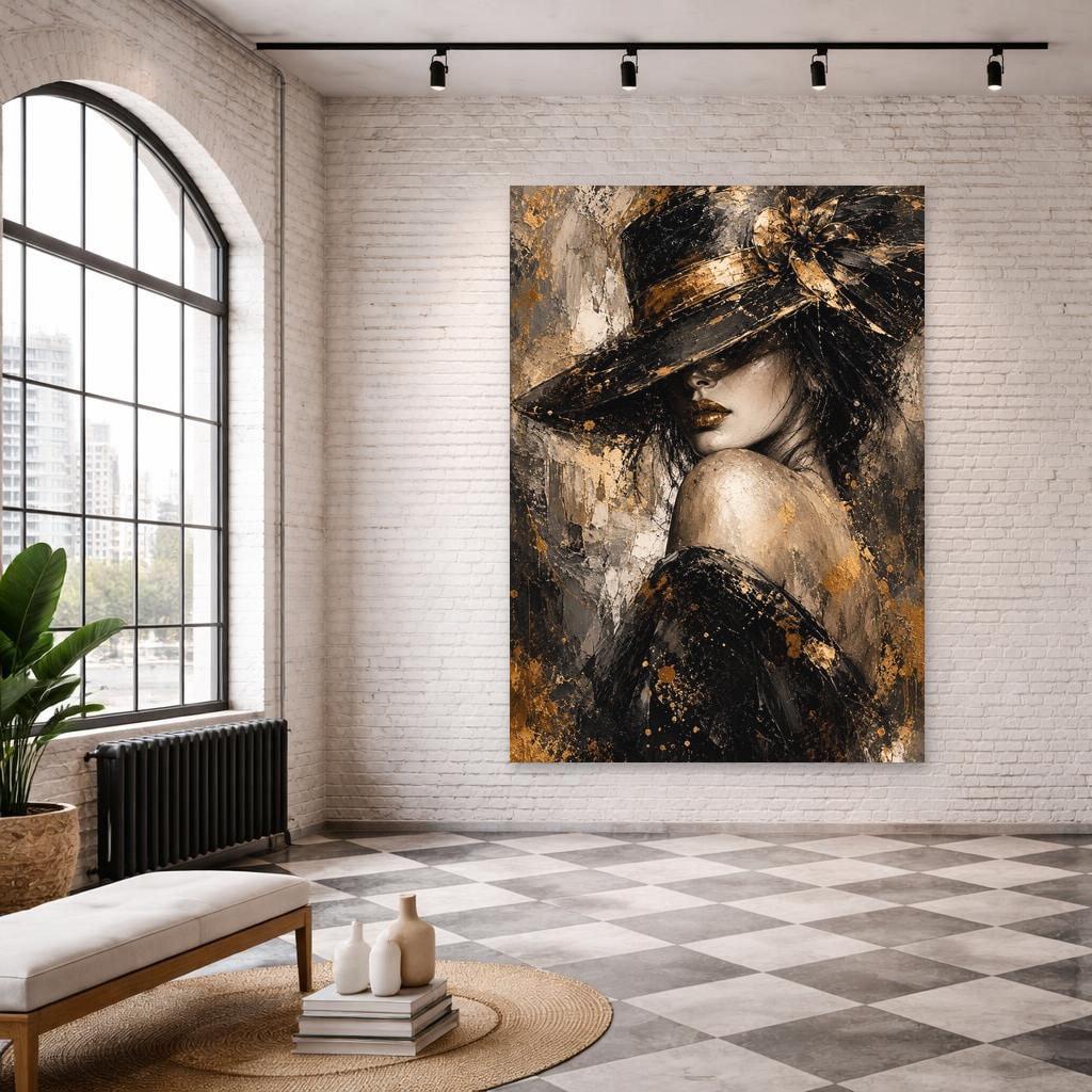 Gothic Red Rose Woman Framed Canvas Print, Black Red Floral Wall Art, Dark Romantic Bedroom Decor