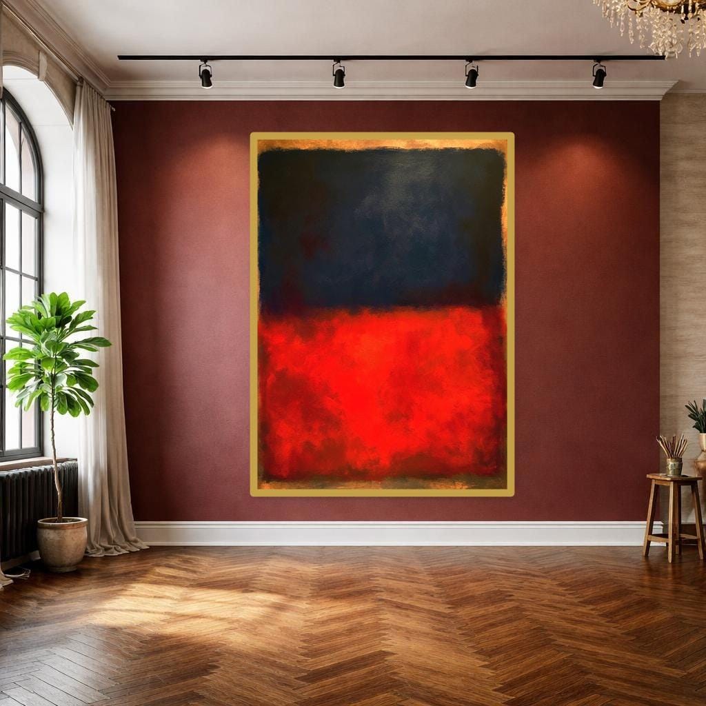 Mark Rothko Red Modern Canvas Print, Color Field Wall Art, Living Room Gallery Decor