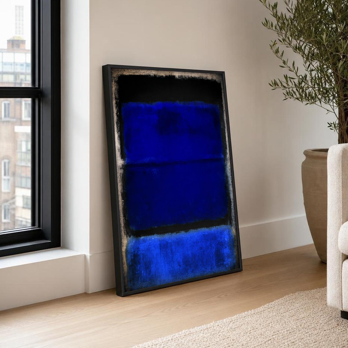 Mark Rothko Blue and Black Color Field Canvas Wall Art
