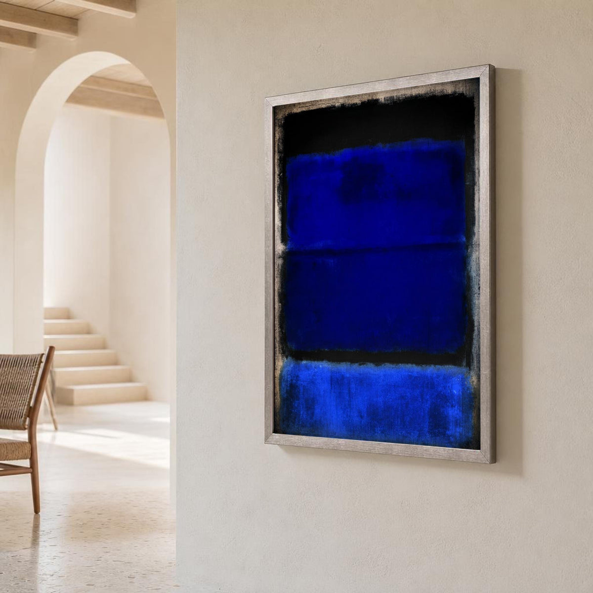 Mark Rothko Blue and Black Color Field Canvas Wall Art