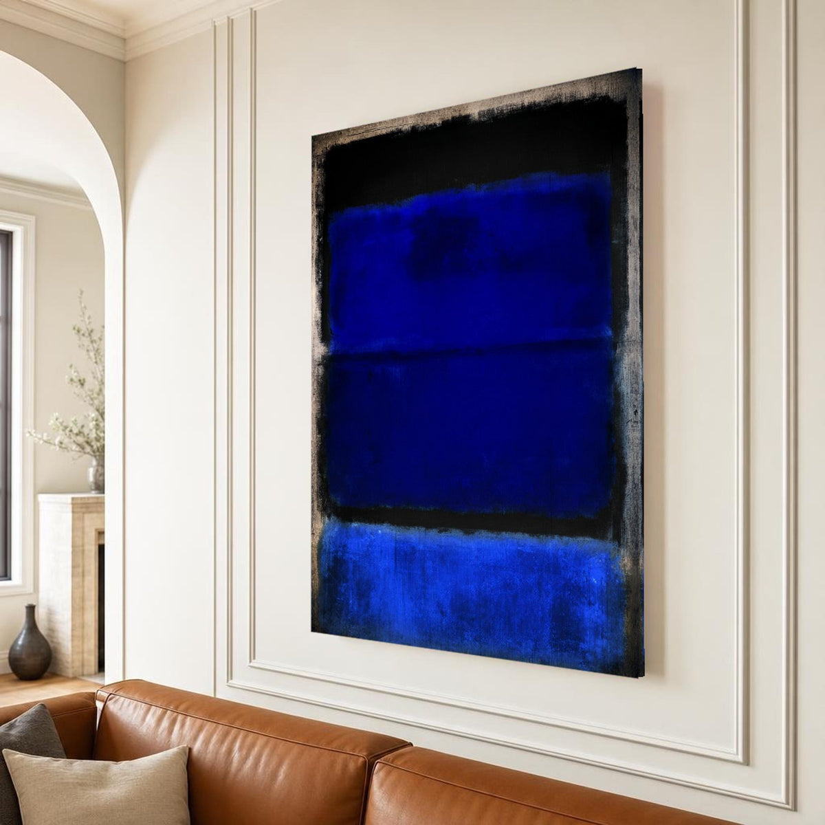 Mark Rothko Blue and Black Color Field Canvas Wall Art