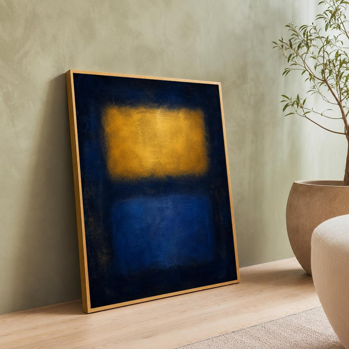 Mark Rothko Gold and Blue Color Field Canvas Wall Art