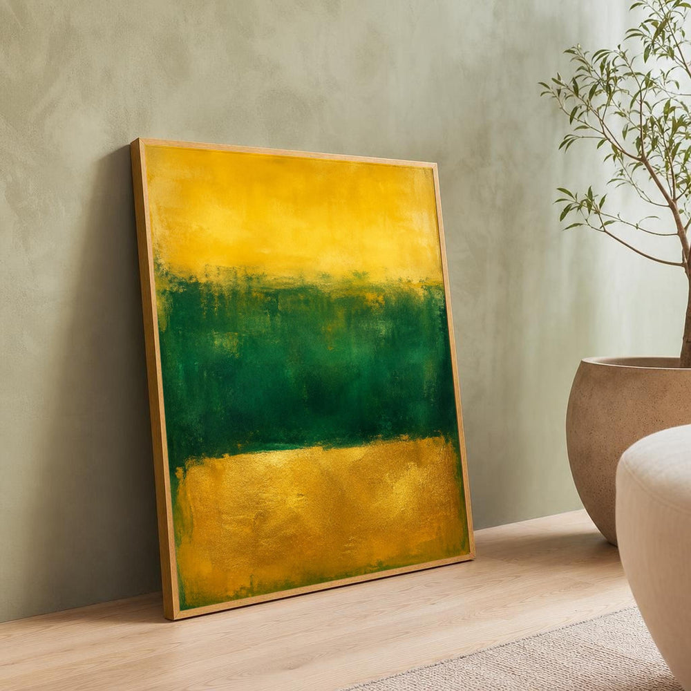 Mark Rothko Yellow and Green Color Field Canvas Wall Art, Abstract