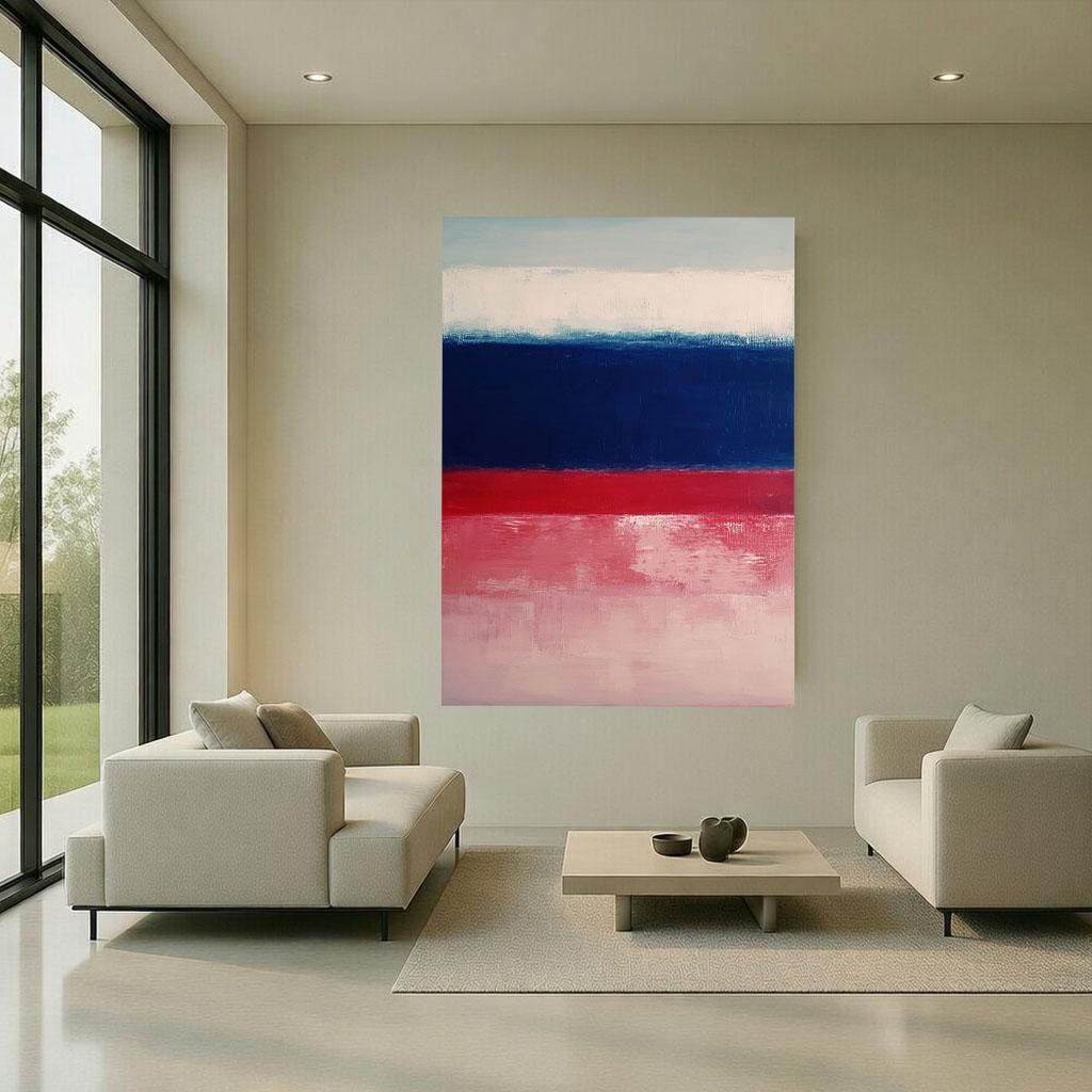 Image 6 of Mark Rothko Patina Blue Red Canvas | Color Field Art