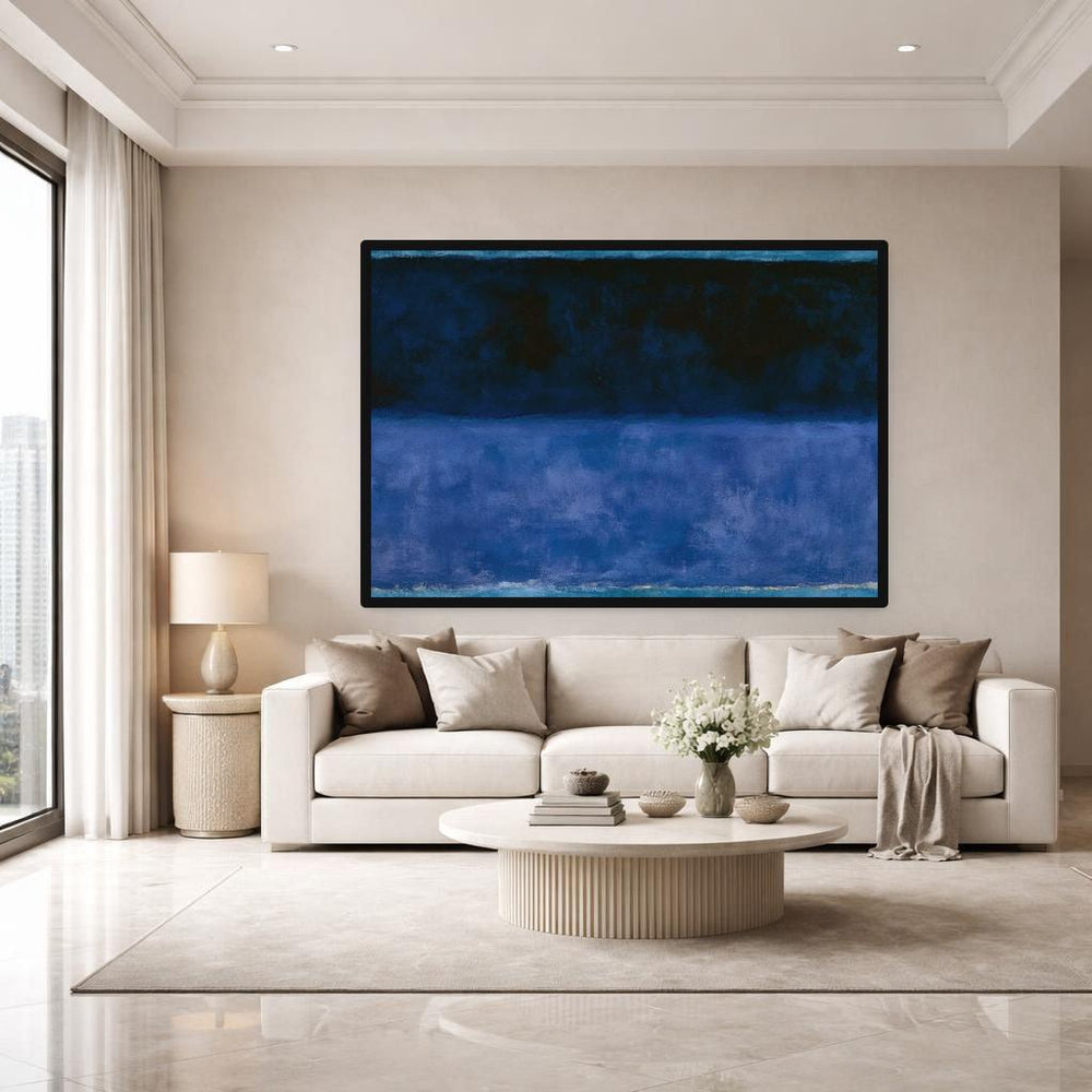 Mark Rothko Blue Modern Canvas Print, Color Field Wall Art, Living Room Gallery Decor
