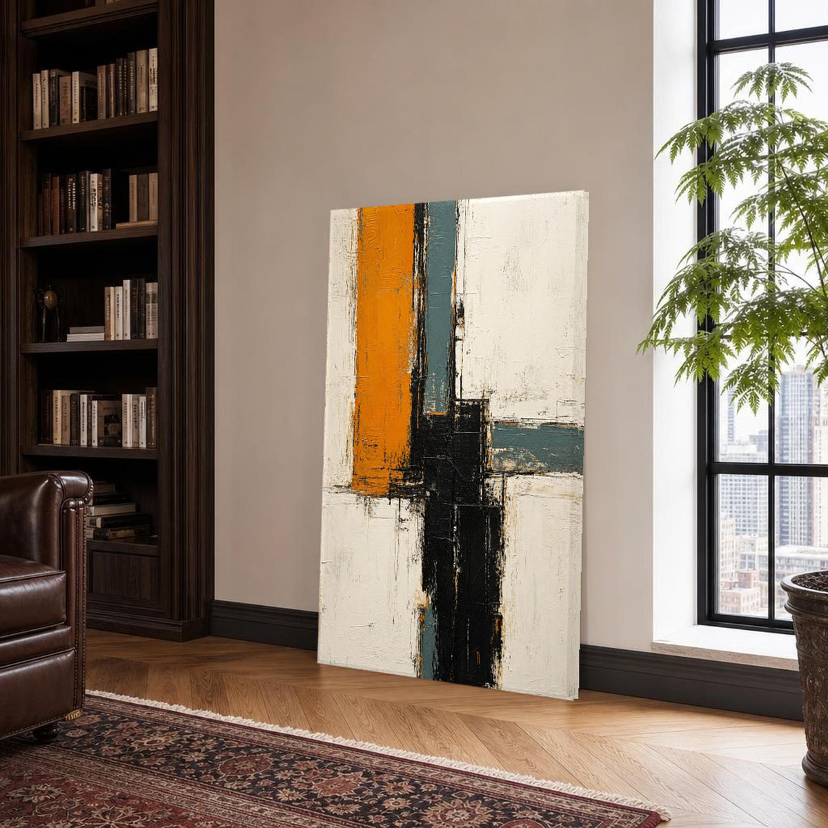 Abstract Composition Canvas Wall Art, Modern
