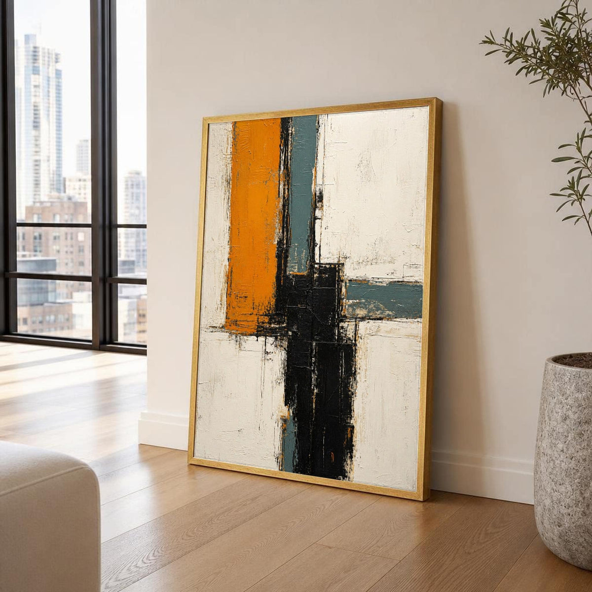 Abstract Composition Canvas Wall Art, Modern
