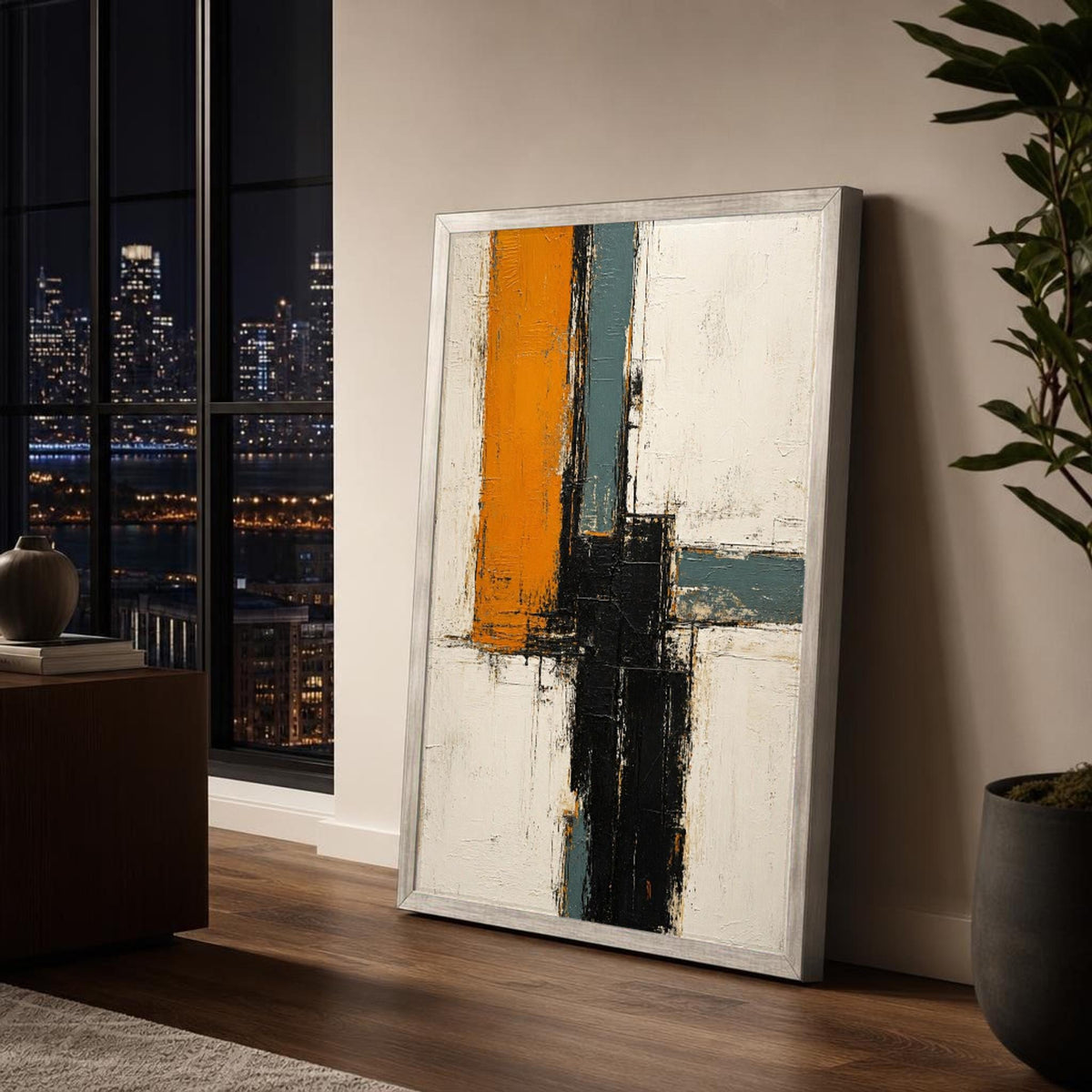 Abstract Composition Canvas Wall Art, Modern