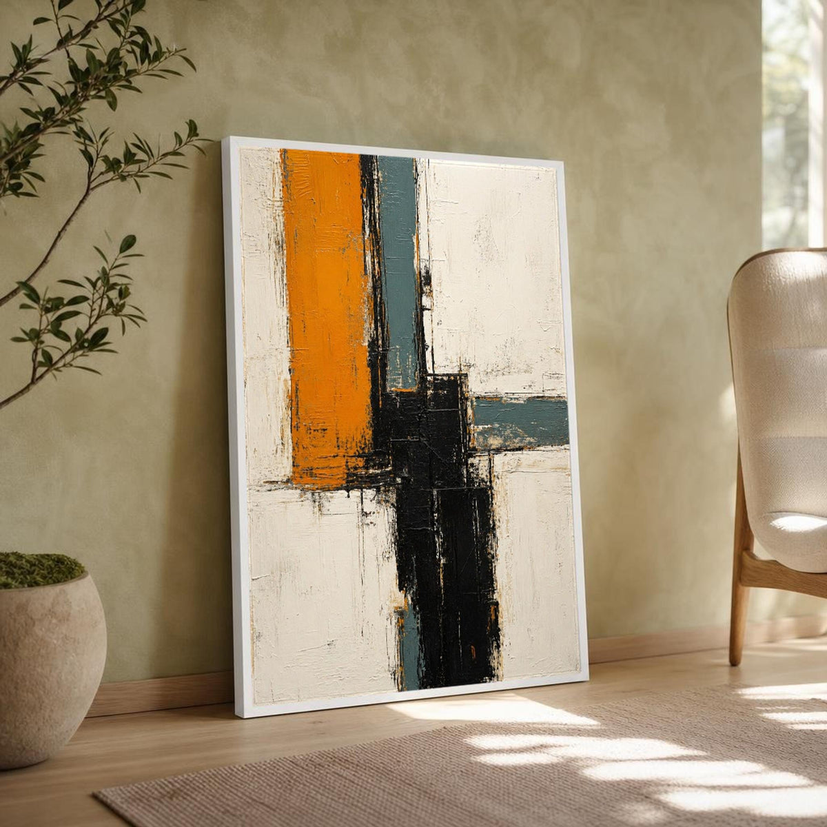 Abstract Composition Canvas Wall Art, Modern