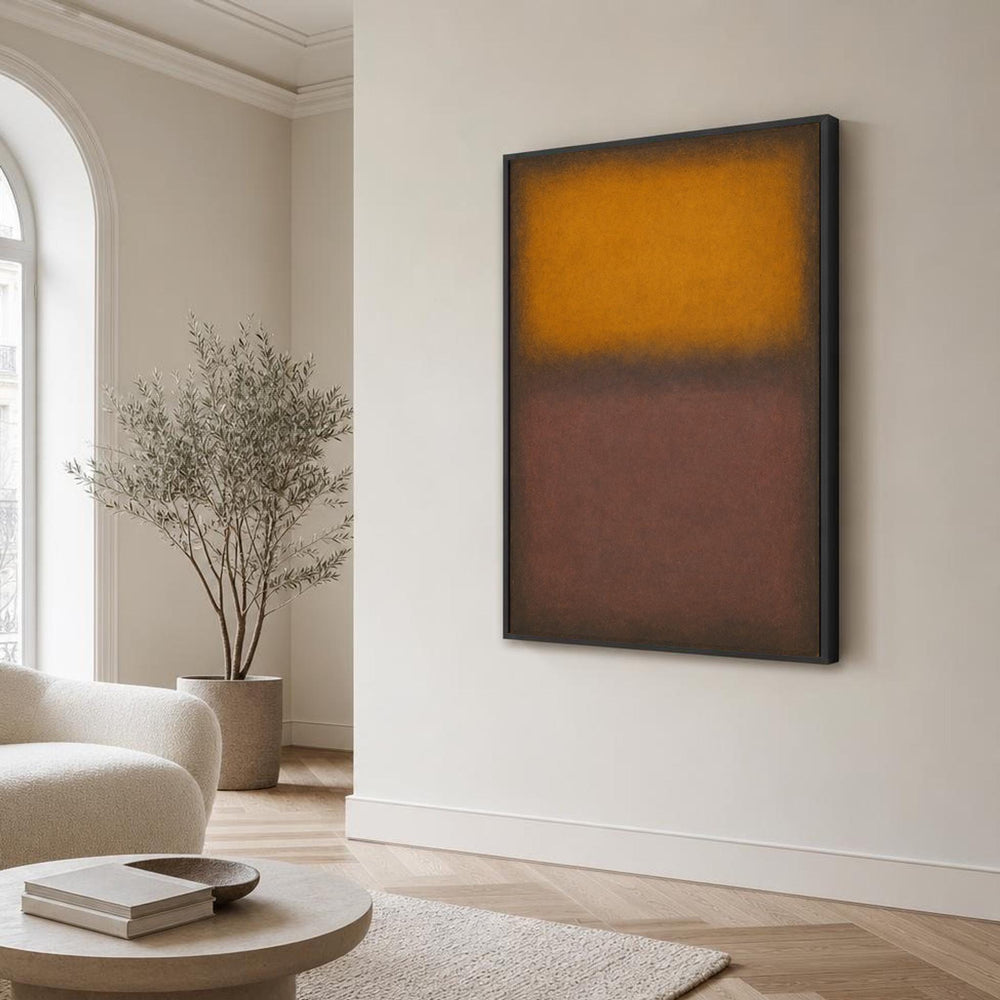 Mark Rothko Yellow and Brown Color Field Canvas Wall Art, Soft Transitions