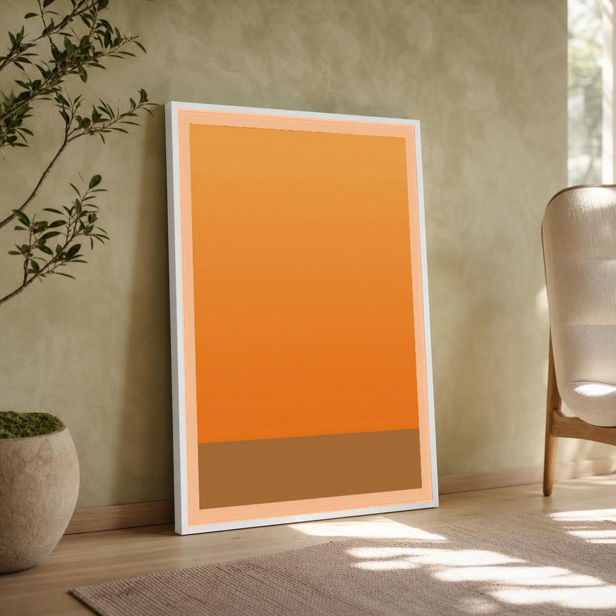 Mark Rothko Orange and Brown Color Field Canvas Wall Art