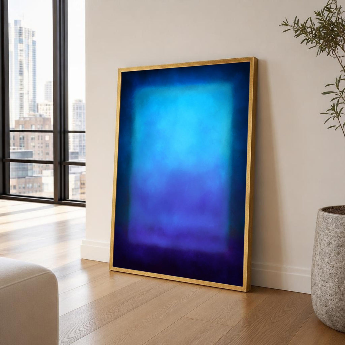 Mark Rothko Blue and Purple Color Field Canvas Wall Art, Abstract