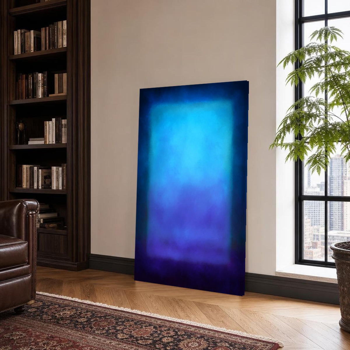 Mark Rothko Blue and Purple Color Field Canvas Wall Art, Abstract