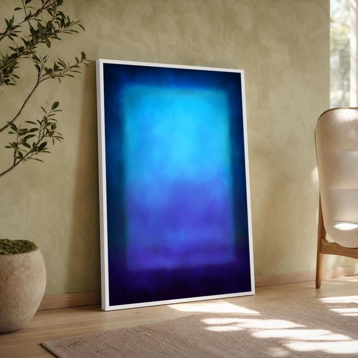 Mark Rothko Blue and Purple Color Field Canvas Wall Art, Abstract