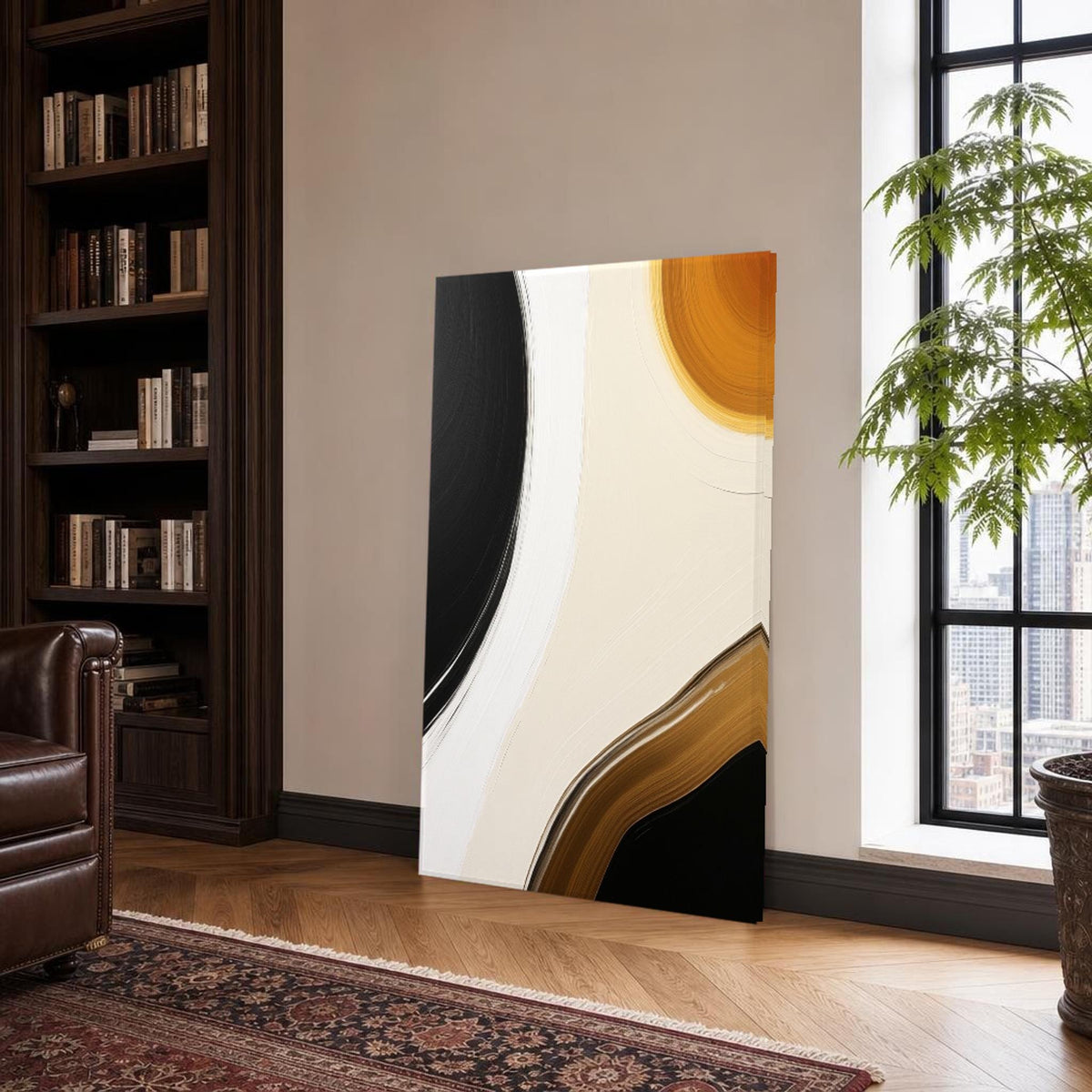 Abstract Composition Canvas Wall Art, Modern, Neutral Tones Minimalist