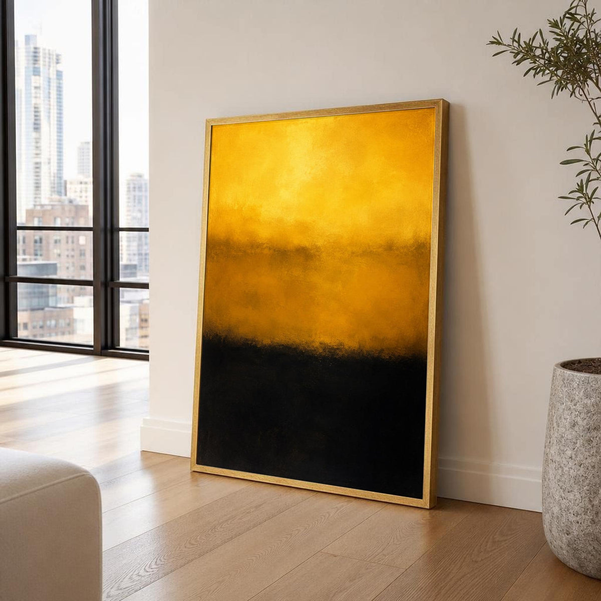 Mark Rothko Gold and Black Color Field Canvas Wall Art